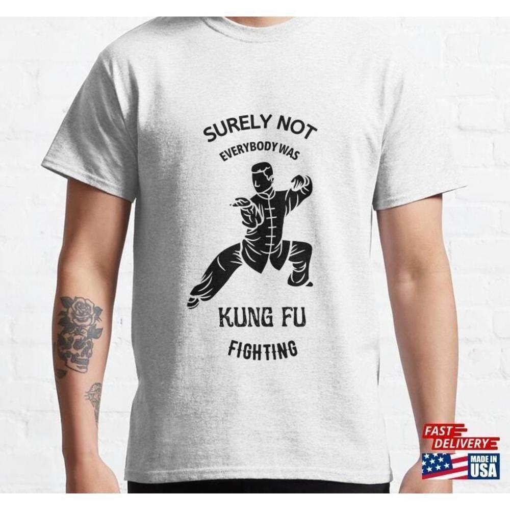 Kung Fu Fighting Funny Quote Retro Graphic Unisex T-Shirt